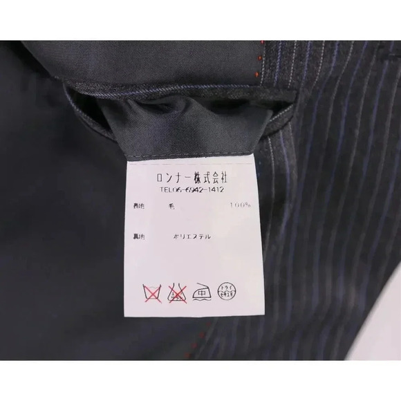 Richard James Savile Row Gray w/ Sky Blue Thin Stripes 3Btn Luxury Wool Suit 40S - Picture 9 of 11